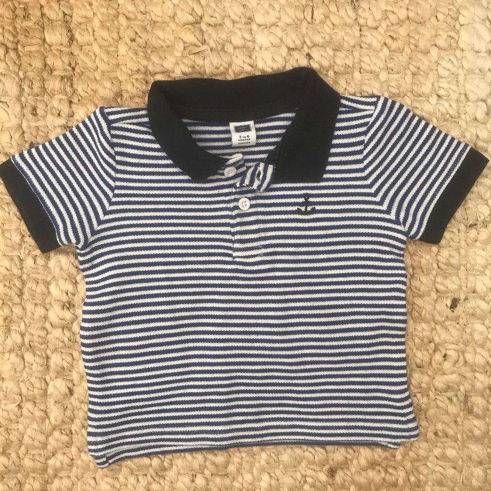 Janie and Jack Baby Boy Striped Polo